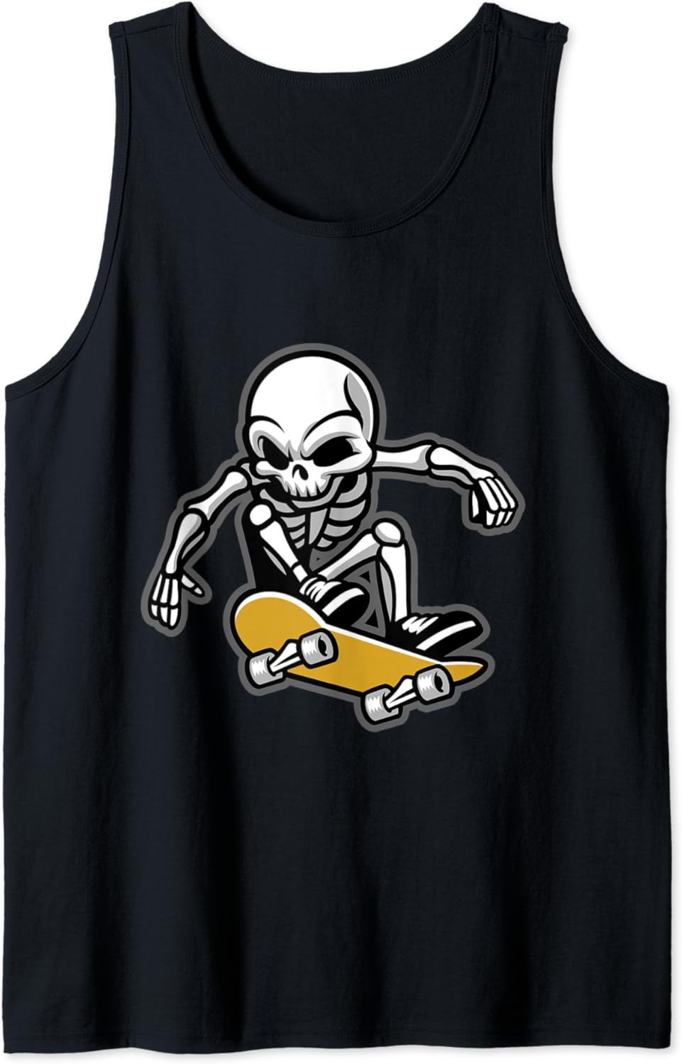 Skateboard Skater Skeleton Tank Top Clothing, Shoes & Jewelry